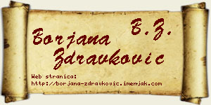 Borjana Zdravković vizit kartica